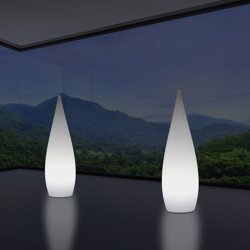 80cm Indendørsbelysning E27 Gulv Standerlampe, Dråbeformet Stuebelysning, Hvid