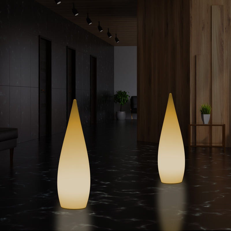 Dekorativ E27 Gulvlampe Soveværelse, 80cm LED Indendørsbelysning Vanddråbe, Varm Hvid Pære