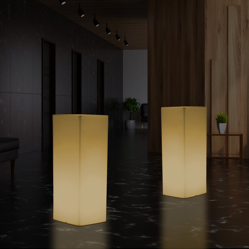 Moderne LED Gulv Sokkellampe, E27 Lysende Søjle Standerlampe til Begivenhed, Varm Hvid