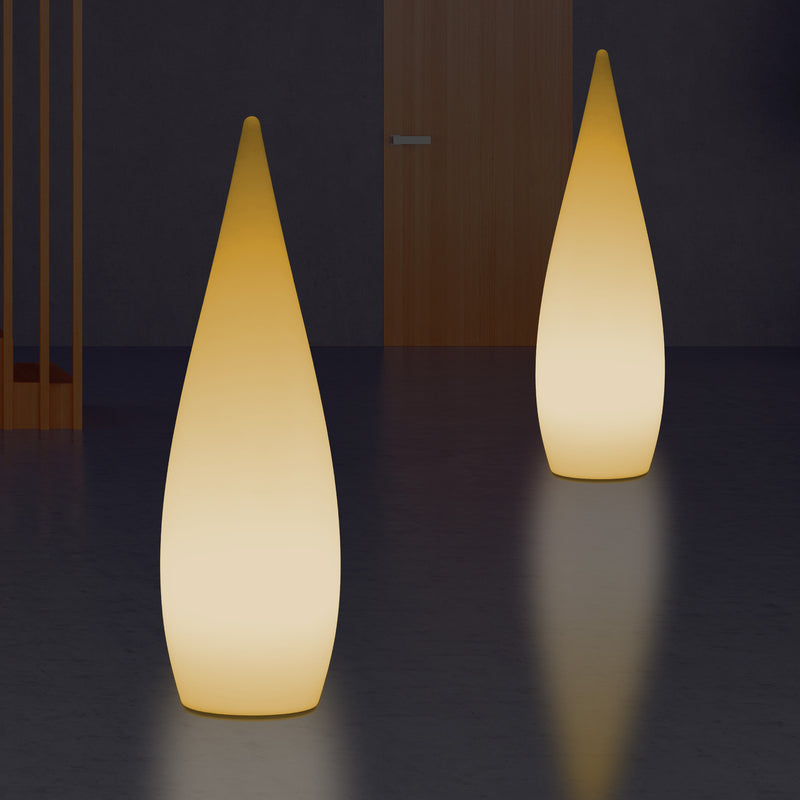 Dekorativ E27 Gulvlampe Soveværelse, 80cm LED Indendørsbelysning Vanddråbe, Varm Hvid Pære