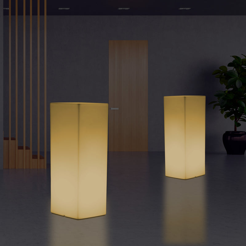 Moderne LED Gulv Sokkellampe, E27 Lysende Søjle Standerlampe til Begivenhed, Varm Hvid