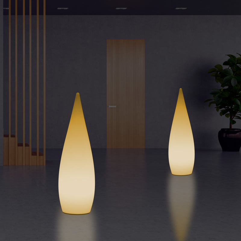 Dekorativ E27 Gulvlampe Soveværelse, 80cm LED Indendørsbelysning Vanddråbe, Varm Hvid Pære