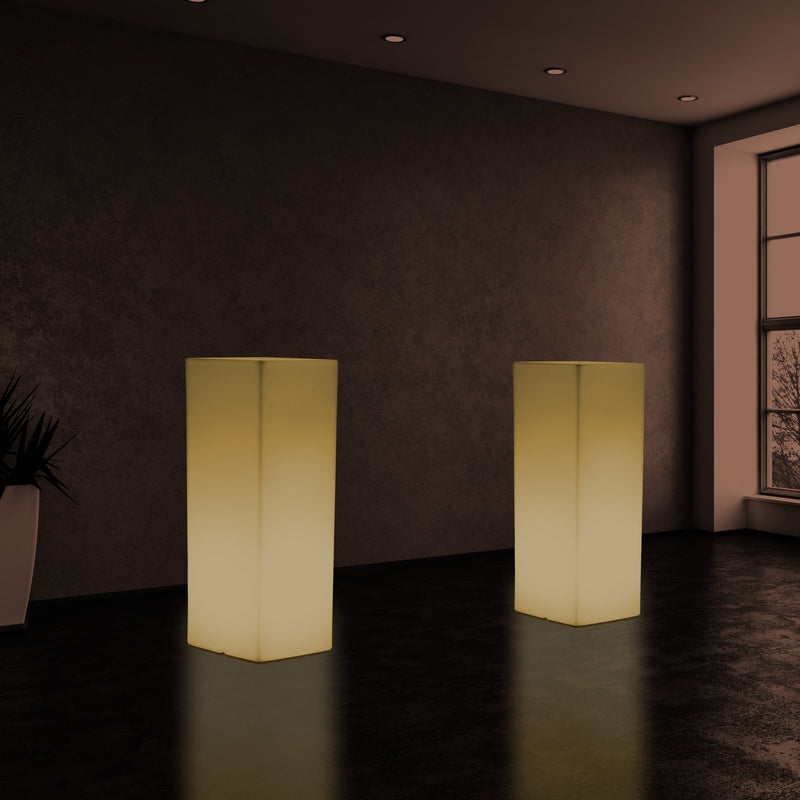 Moderne LED Gulv Sokkellampe, E27 Lysende Søjle Standerlampe til Begivenhed, Varm Hvid