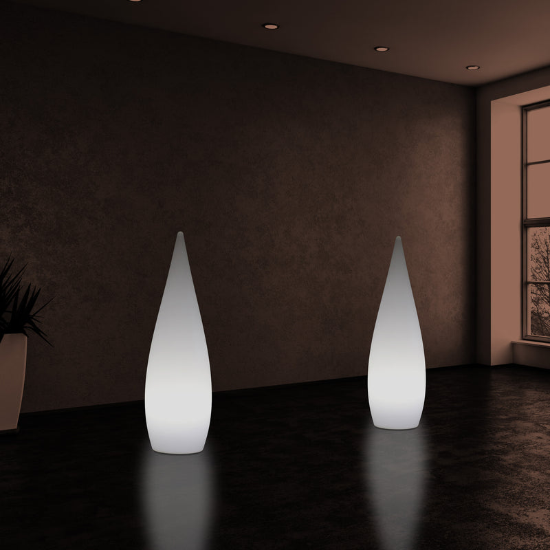 80cm Indendørsbelysning E27 Gulv Standerlampe, Dråbeformet Stuebelysning, Hvid