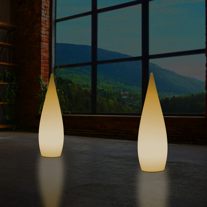 Dekorativ E27 Gulvlampe Soveværelse, 80cm LED Indendørsbelysning Vanddråbe, Varm Hvid Pære