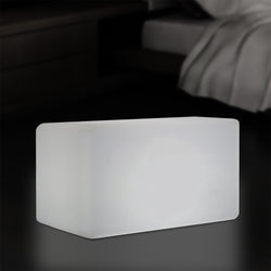 LED Skammel Bænk Stol Lampe, 55 x 35 cm, Moderne E27 Gulvlampe til Stue, Hvid