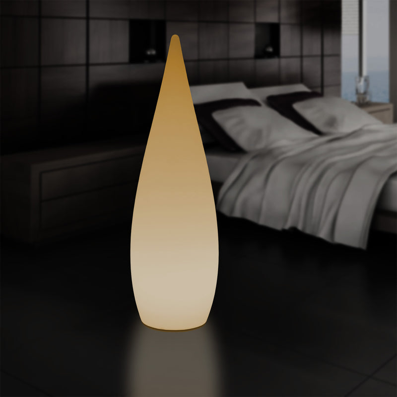 Høj Dekorativ LED Gulvlampe, 150cm 1,5m Designer Dråbeformet Lampe, E27, Varm Hvid