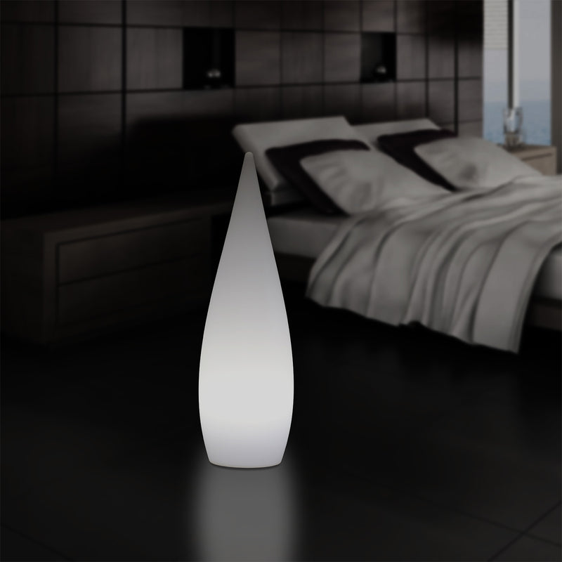80cm Indendørsbelysning E27 Gulv Standerlampe, Dråbeformet Stuebelysning, Hvid