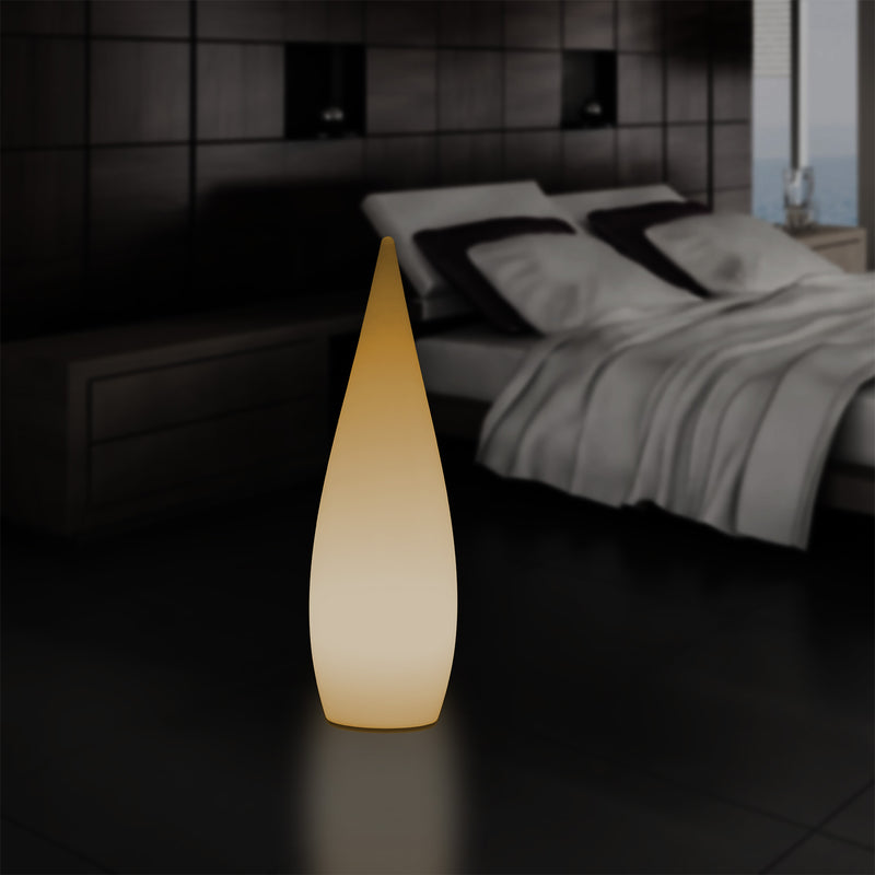 Dekorativ E27 Gulvlampe Soveværelse, 80cm LED Indendørsbelysning Vanddråbe, Varm Hvid Pære