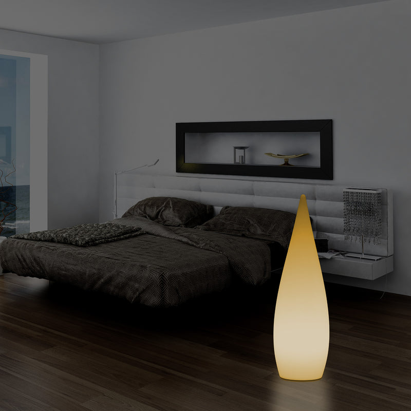 Dekorativ E27 Gulvlampe Soveværelse, 80cm LED Indendørsbelysning Vanddråbe, Varm Hvid Pære