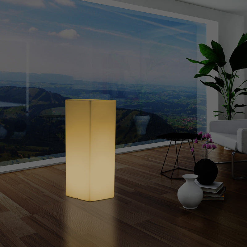 LED Sokkellampe Stående Lampe, Høj Rektangulær E27, 110 x 30cm, Varm Hvid