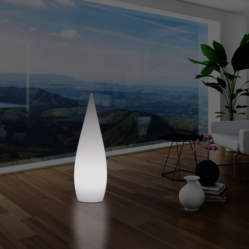 80cm Indendørsbelysning E27 Gulv Standerlampe, Dråbeformet Stuebelysning, Hvid