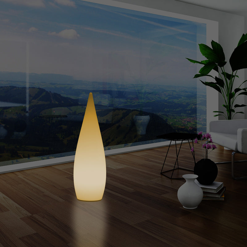 Dekorativ E27 Gulvlampe Soveværelse, 80cm LED Indendørsbelysning Vanddråbe, Varm Hvid Pære