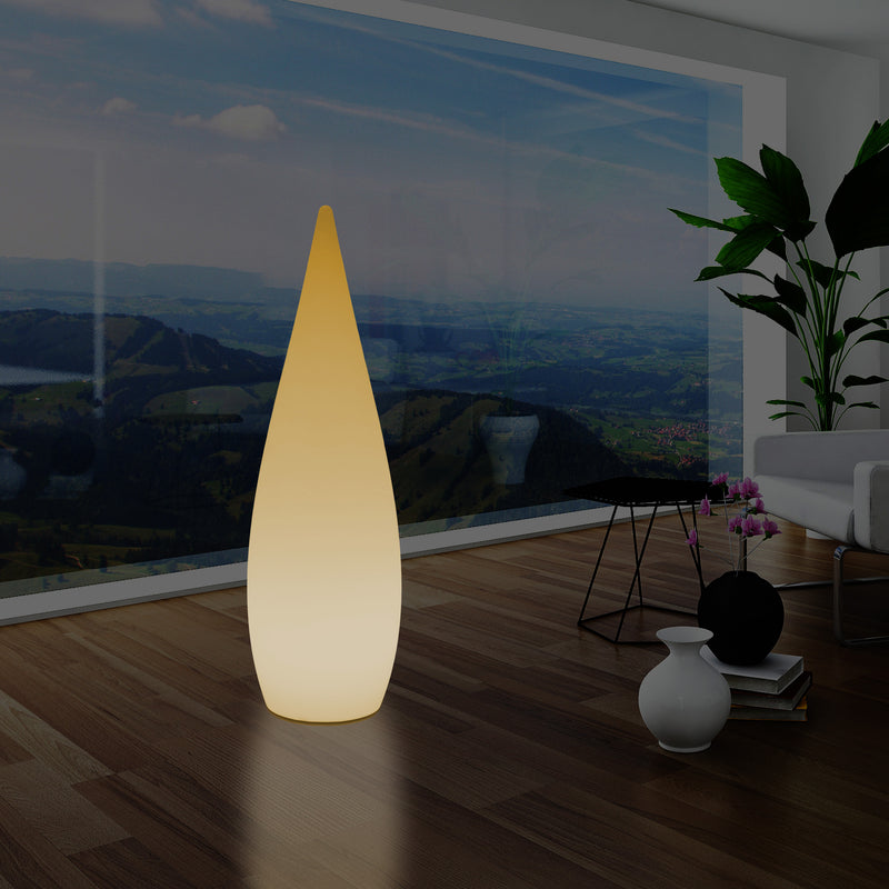 Høj Dekorativ LED Gulvlampe, 150cm 1,5m Designer Dråbeformet Lampe, E27, Varm Hvid