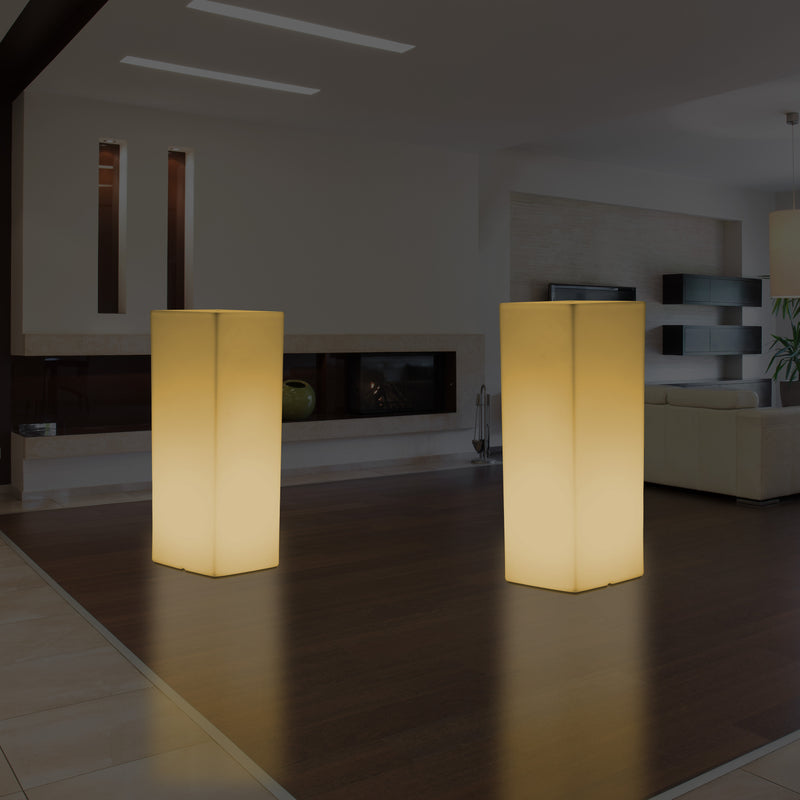 Moderne LED Gulv Sokkellampe, E27 Lysende Søjle Standerlampe til Begivenhed, Varm Hvid