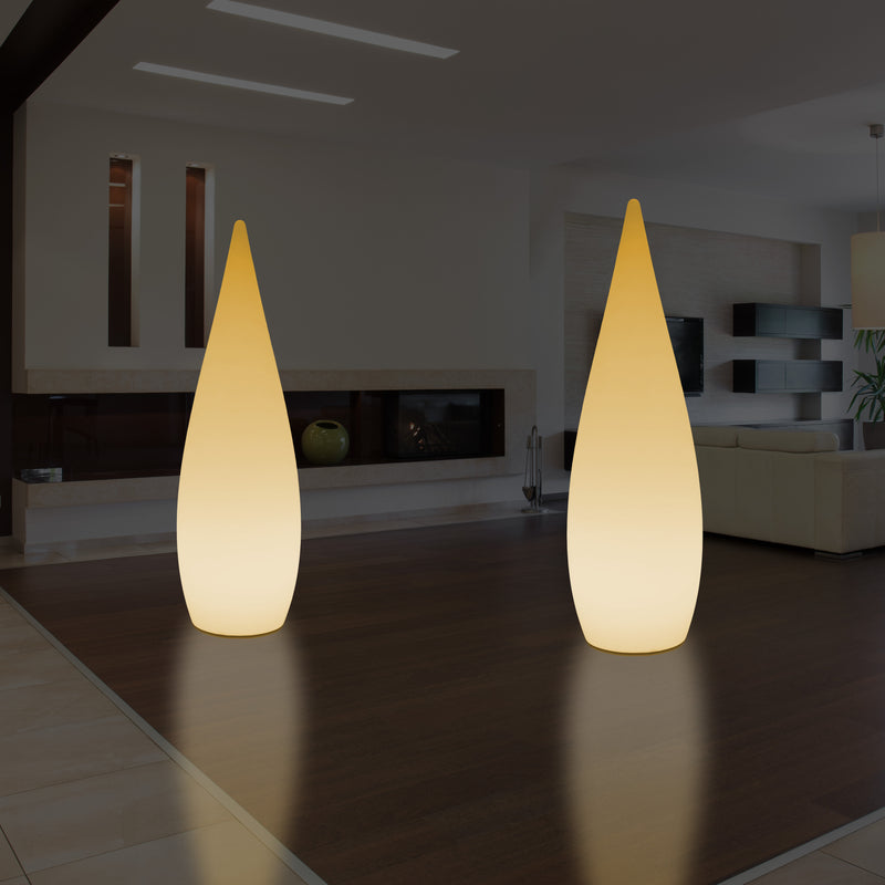 Høj Dekorativ LED Gulvlampe, 150cm 1,5m Designer Dråbeformet Lampe, E27, Varm Hvid