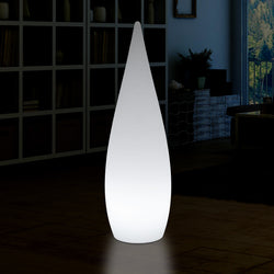150cm 1,5m Høj Designer LED E27 Gulvlampe, Dekorativ Dråbeformet Lampe, Hvid