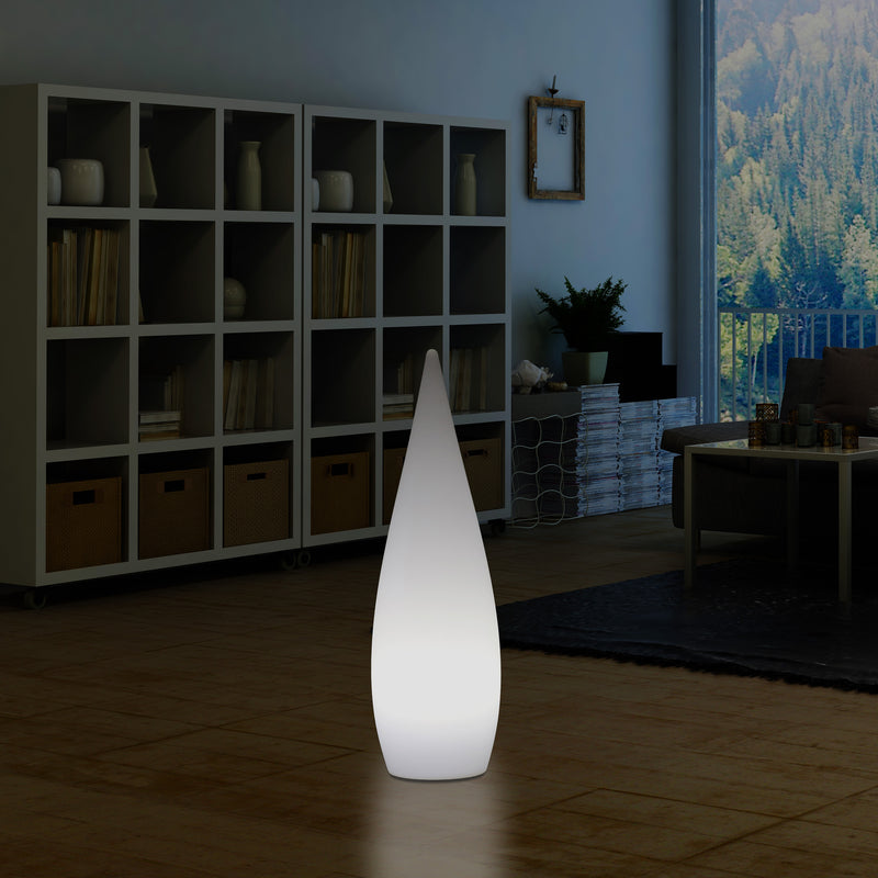 80cm Indendørsbelysning E27 Gulv Standerlampe, Dråbeformet Stuebelysning, Hvid