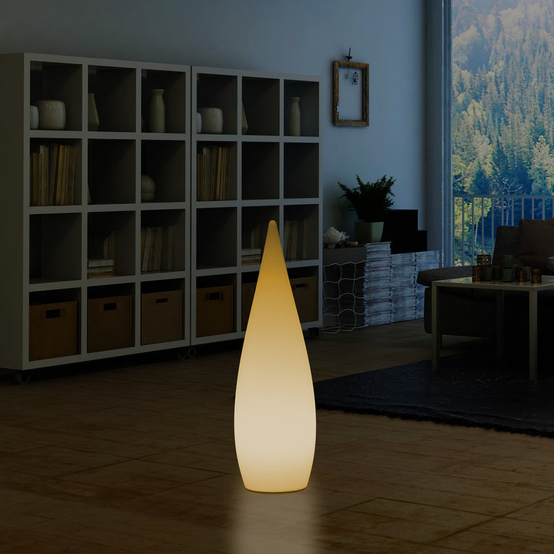 Dekorativ E27 Gulvlampe Soveværelse, 80cm LED Indendørsbelysning Vanddråbe, Varm Hvid Pære