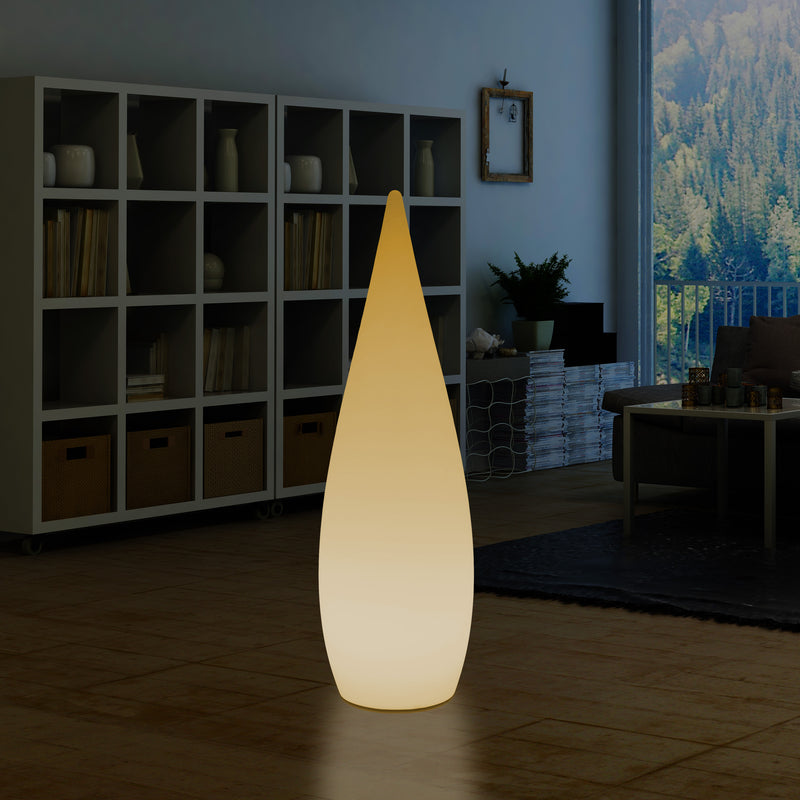 Høj Dekorativ LED Gulvlampe, 150cm 1,5m Designer Dråbeformet Lampe, E27, Varm Hvid