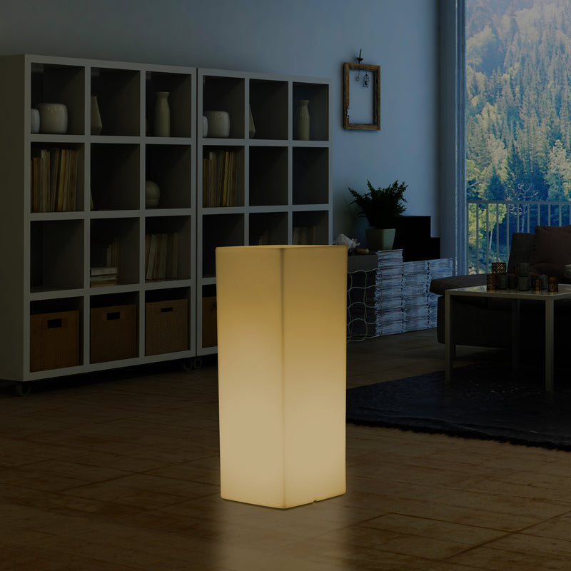 LED Sokkellampe Stående Lampe, Høj Rektangulær E27, 110 x 30cm, Varm Hvid