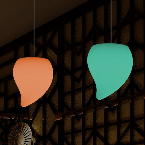 Tåreformet LED Hængelampe, Speciel Dekorativ RGB Loftlampe, 20 cm, Atmosfærisk Lys