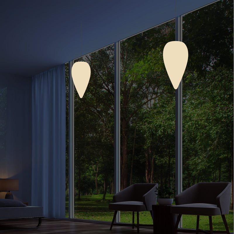 Dekorativ Hængende Pendler Lampe, Unik Dråbeformet LED E27 Hængelampe, Varm Hvid
