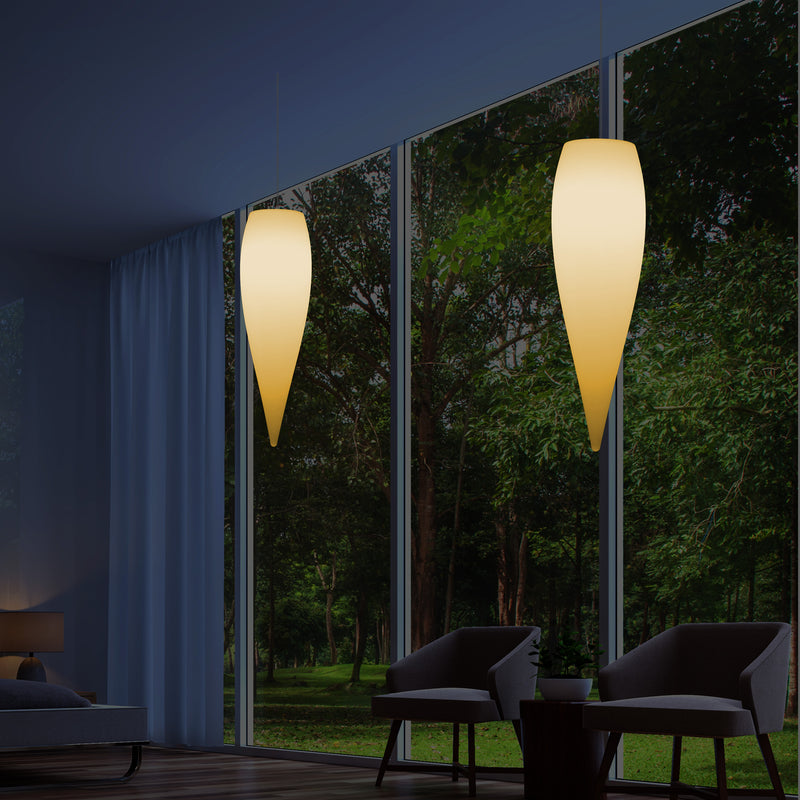 Vanddråbeformet LED Loftlampe, Unik Designer Hængelampe, 800 mm, E27, Varm Hvid