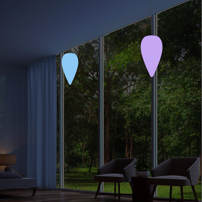 Unik Designer Hængelampe, Flerfarvet RGB Pendler Loftlampe, 37cm Dråbeformet LED