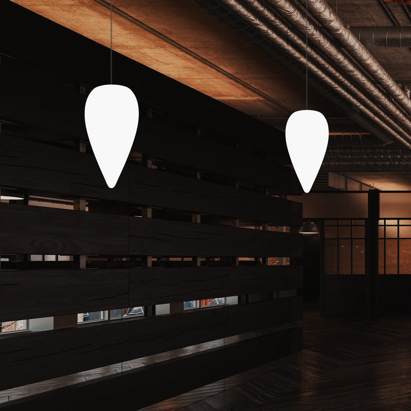 Unik Designer Hængelampe, Flerfarvet RGB Pendler Loftlampe, 37cm Dråbeformet LED