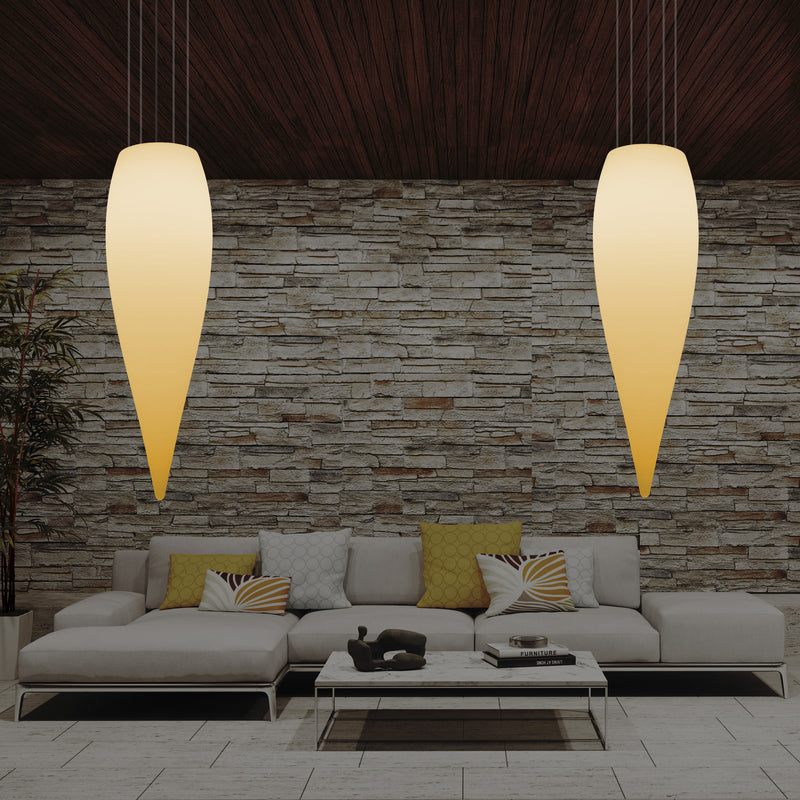Vanddråbeformet LED Loftlampe, Unik Designer Hængelampe, 1200 mm, E27, Varm Hvid