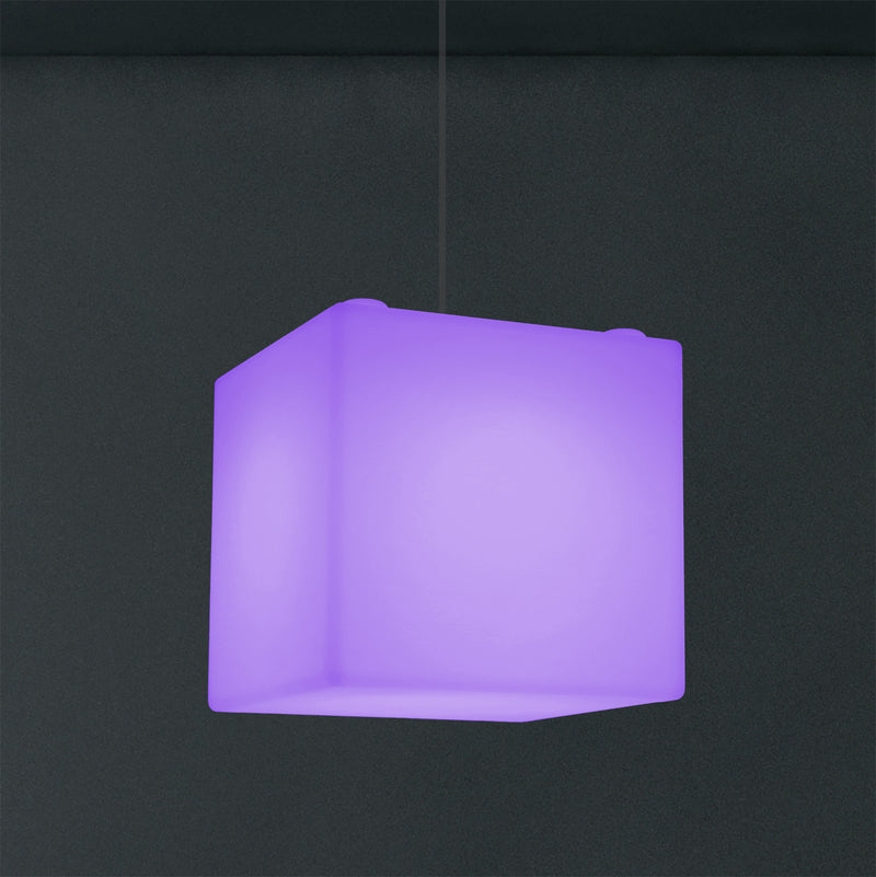 LED Pendellampe Kasseform, Farveskiftende SMD RGB Loftslampe, 300 mm, Stemningsfyldt Lys