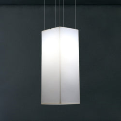 Aflang Hængelampe, Designer LED Loftlampe, 110 x 30cm, E27, Hvid