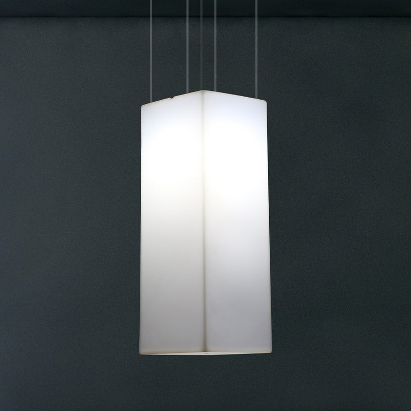 Aflang Hængelampe, Designer LED Loftlampe, 110 x 30cm, E27, Hvid