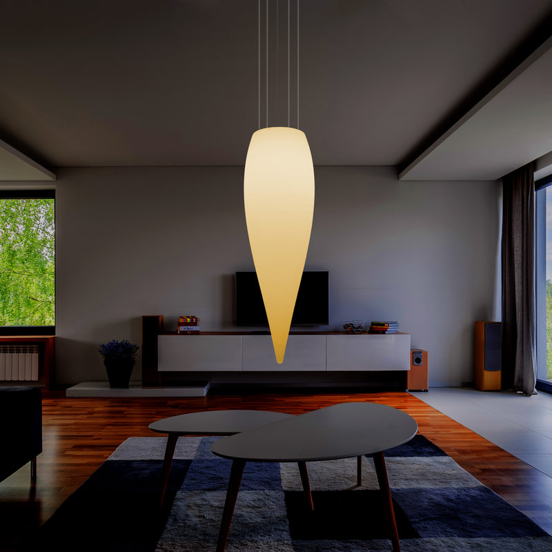 Vanddråbeformet LED Loftlampe, Unik Designer Hængelampe, 1200 mm, E27, Varm Hvid
