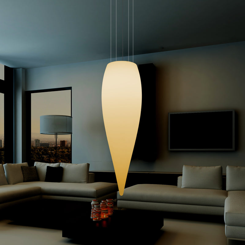 Vanddråbeformet LED Loftlampe, Unik Designer Hængelampe, 1200 mm, E27, Varm Hvid