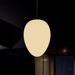 Dekorativ E27 Hængelampe, Oval Designer LED Pendlerlampe, 37cm, Varm Hvid