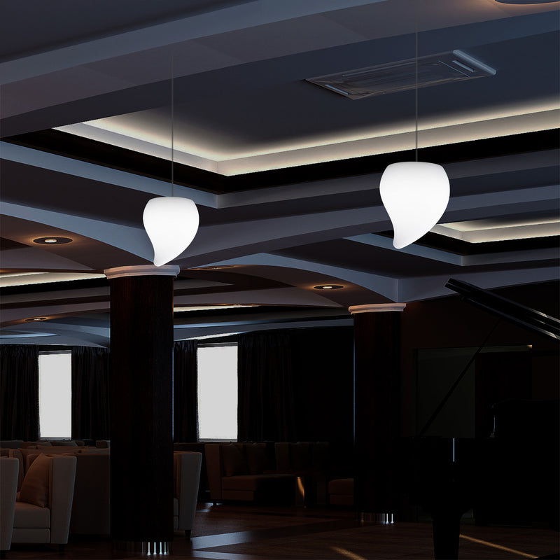 Tåreformet LED Hængelampe, Speciel Dekorativ RGB Loftlampe, 20 cm, Atmosfærisk Lys