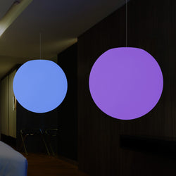 Globusformet Loftlampe, Flerfarvet RGB Kuglelys Hængelampe, 600 mm, LED Stemningsbelysning