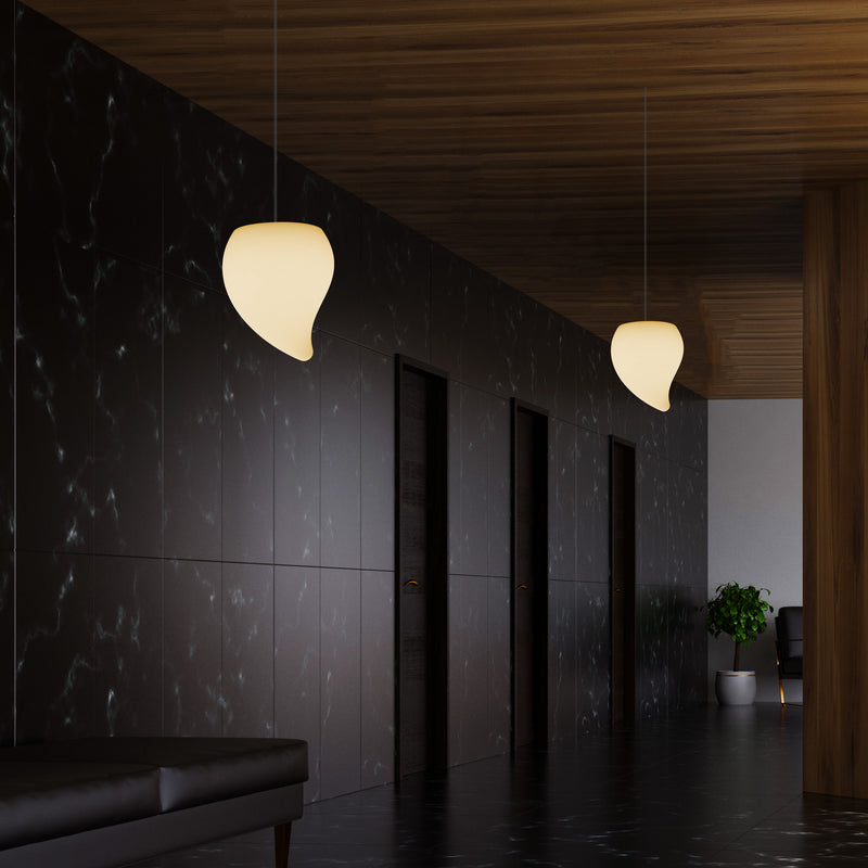 Flot LED E27 Hængende Loftlampe, Dråbeformet Pendlerlampe, Varm Hvid