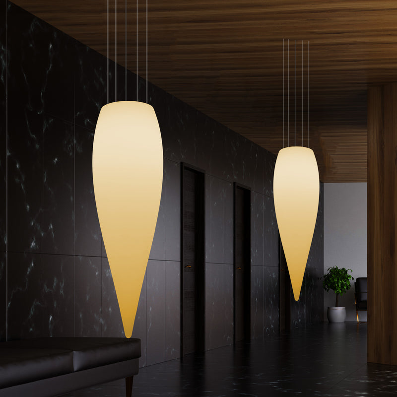 Vanddråbeformet LED Loftlampe, Unik Designer Hængelampe, 1200 mm, E27, Varm Hvid