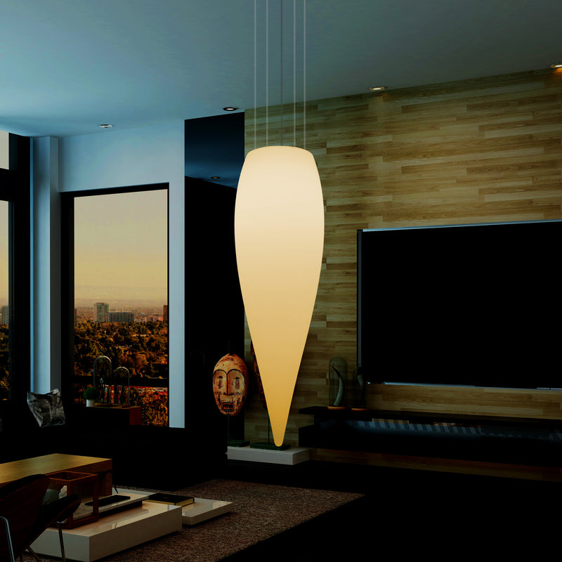 Vanddråbeformet LED Loftlampe, Unik Designer Hængelampe, 1200 mm, E27, Varm Hvid