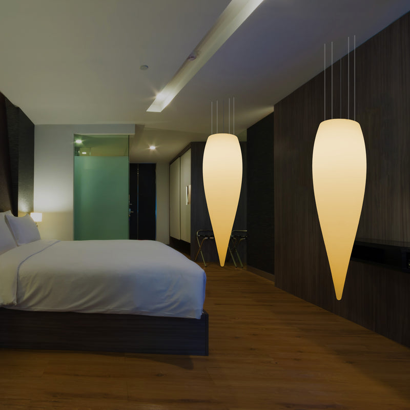 Vanddråbeformet LED Loftlampe, Unik Designer Hængelampe, 1200 mm, E27, Varm Hvid