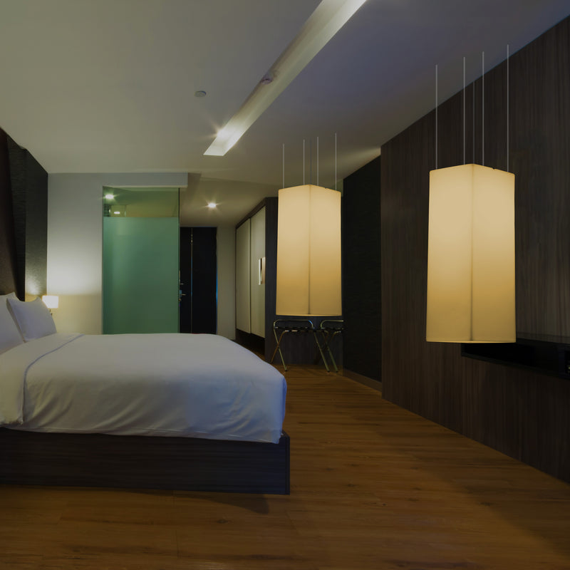 Kasseformet LED Pendellampe, Designer Loftlampe, 80 cm, E27, Varm Hvid