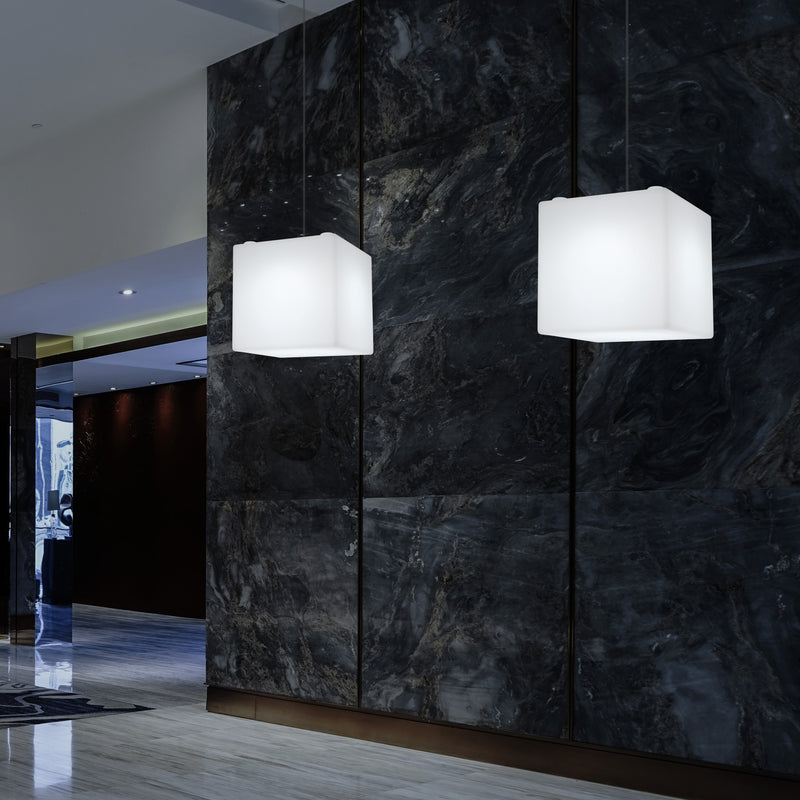 LED Pendellampe Kasseform, Farveskiftende SMD RGB Loftslampe, 300 mm, Stemningsfyldt Lys