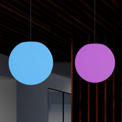Kuglelys Hængelampe, 30cm RGB Hængende Kugleformet Lampe, Flerfarvet Stemningsbelysning
