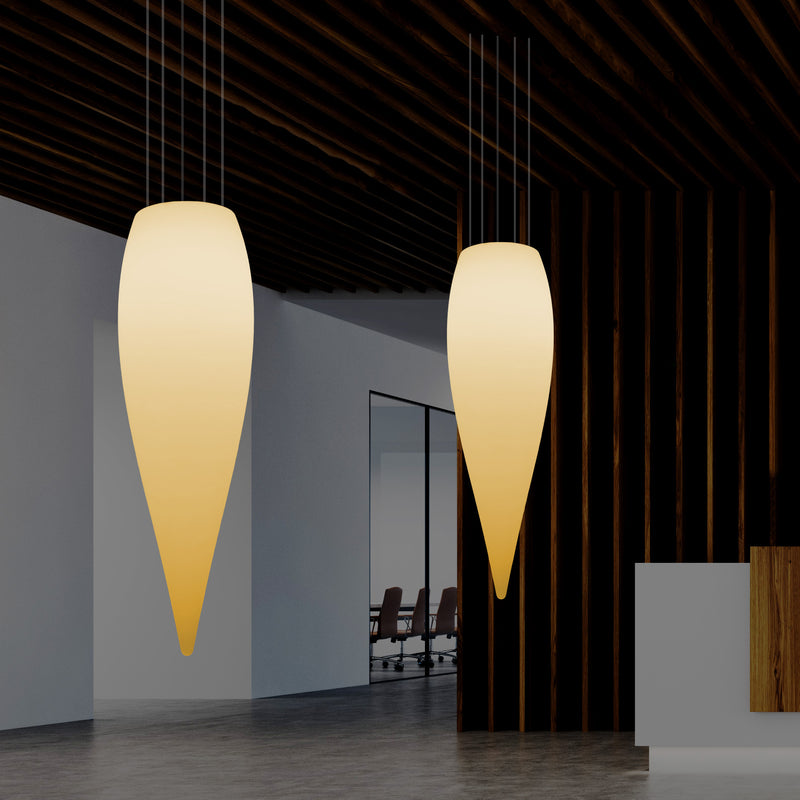 Vanddråbeformet LED Loftlampe, Unik Designer Hængelampe, 1200 mm, E27, Varm Hvid