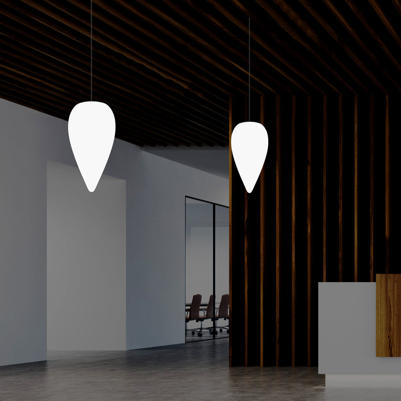 Unik Designer Hængelampe, Flerfarvet RGB Pendler Loftlampe, 37cm Dråbeformet LED