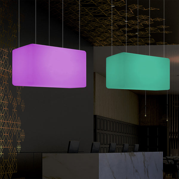 Unik Loftlampe, LED Enkeltlampe til Loft, 55 x 35cm, E27, RGB med Fjernbetjening