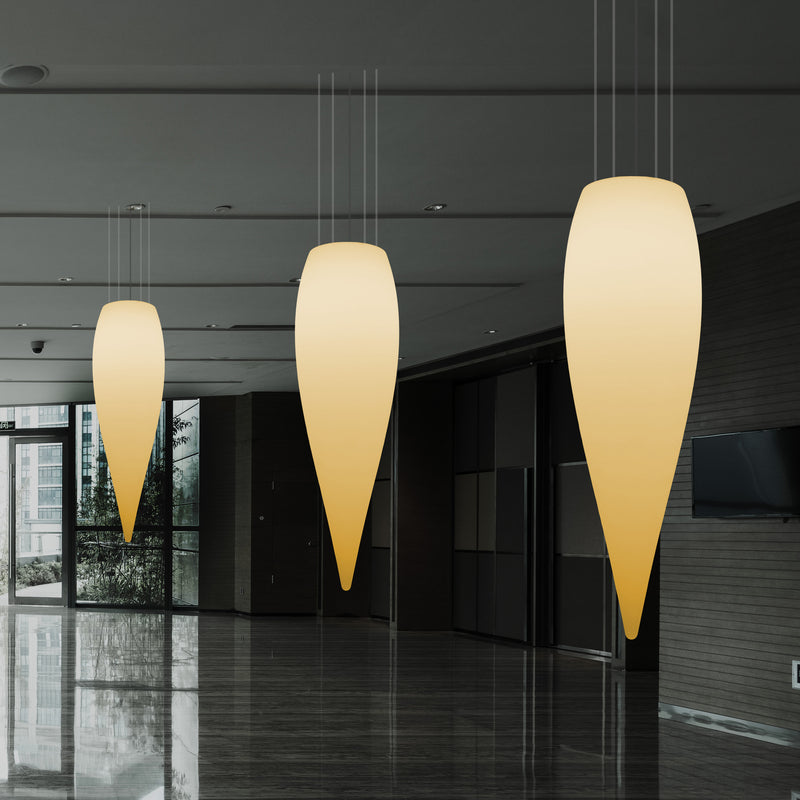 Vanddråbeformet LED Loftlampe, Unik Designer Hængelampe, 1200 mm, E27, Varm Hvid